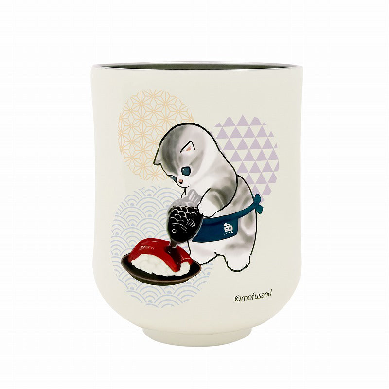 mofusand 真空Yuno僅300毫升（OSHI） mofusand 真空二重ゆのみ 300ml(おすし)