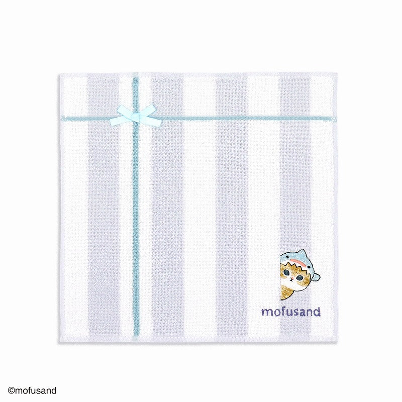 mofusand 毛巾手帕（紫色） mofusand タオルハンカチ(じっ パープル)