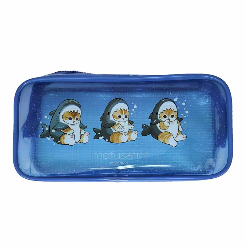 mofusand 透明袋（鯊魚貓) mofusand クリアポーチ(サメにゃん)