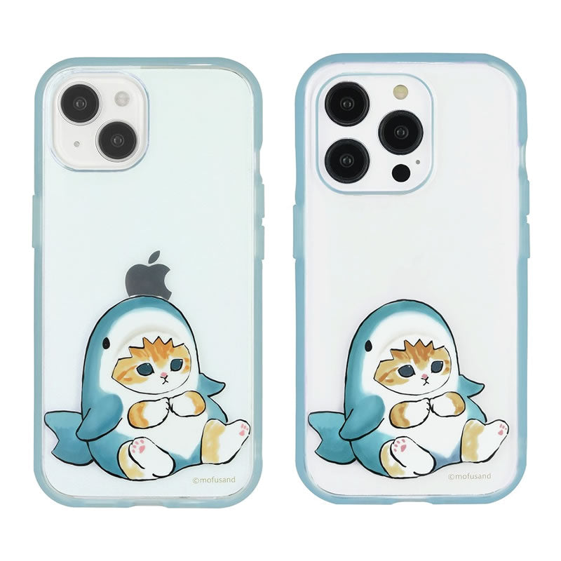 mofusand iiiifit清除iPhone兼容案例（鯊魚貓) mofusand IIIIfit Clear iPhone対応ケース(サメにゃん)