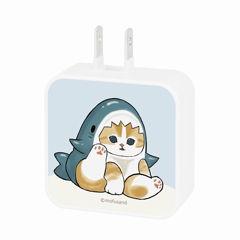 mofusand USB/USB Type-C AC適配器（鯊魚貓) mofusand USB/USB Type-C ACアダプタ(サメにゃん)