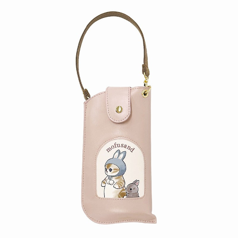 mofusand 平面玻璃盒（美國X Nyan） mofusand フラットメガネケース(うさ×にゃん)