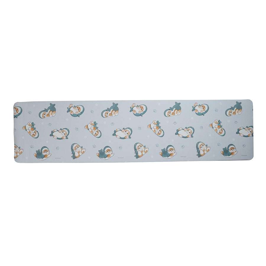 mofusand 與鯊魚貓一起 廚房地墊 180cm mofusand サメにゃんといっしょ キッチンマット 180cm