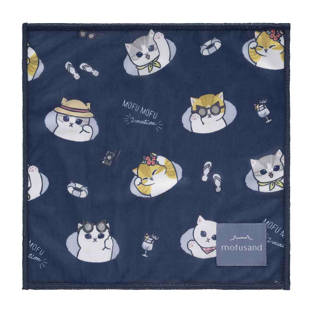mofusand 冷感手帕(度假) mofusand ひんやりハンカチ(バカンス)