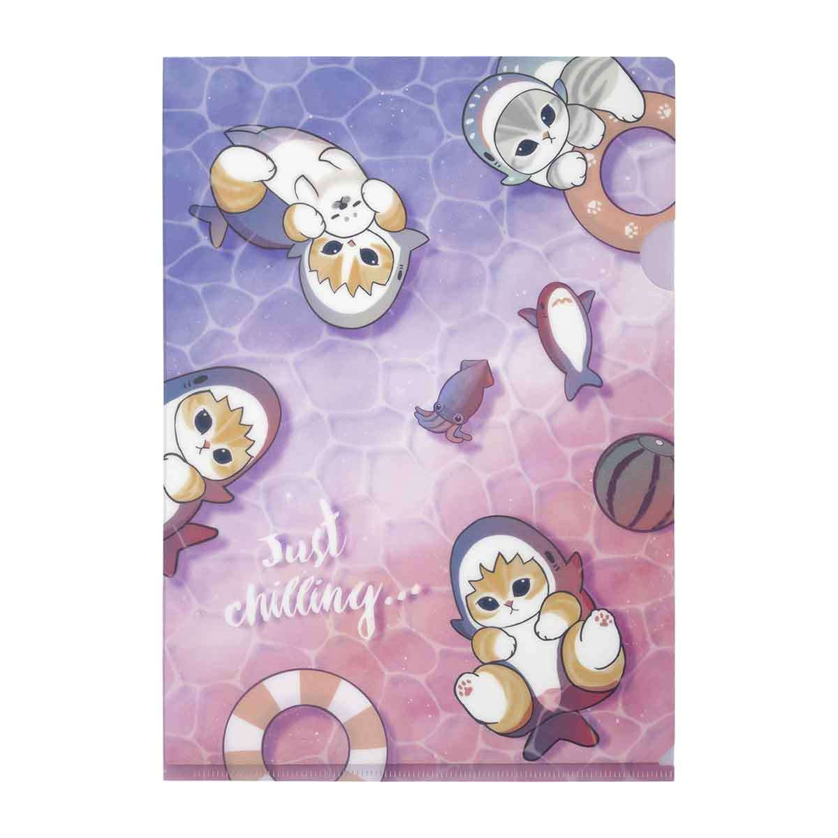mofusand HELLO!鯊魚貓 透明文件夾(Just chilling…) mofusand HELLO!サメにゃん クリアファイル(Just chilling…)