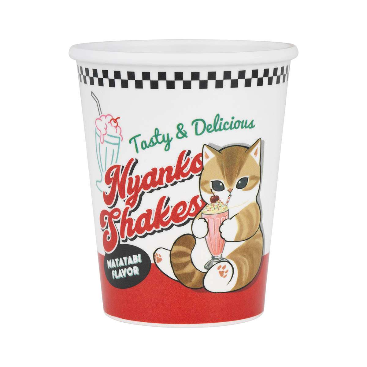 mofusand 美式餐廳 像紙杯一樣的美耐皿杯（奶昔貓） mofusand ダイナー 紙コップみたいなメラミンコップ(にゃんこシェイク)