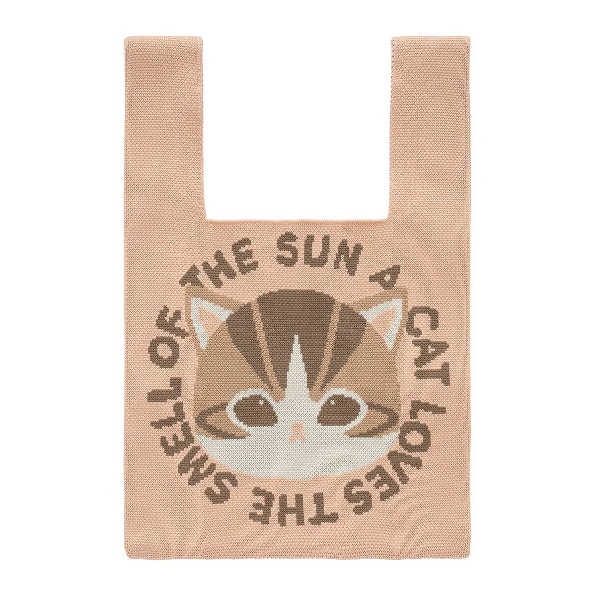 mofusand 針織包（粉色） mofusand ニットバッグ(ピンク)