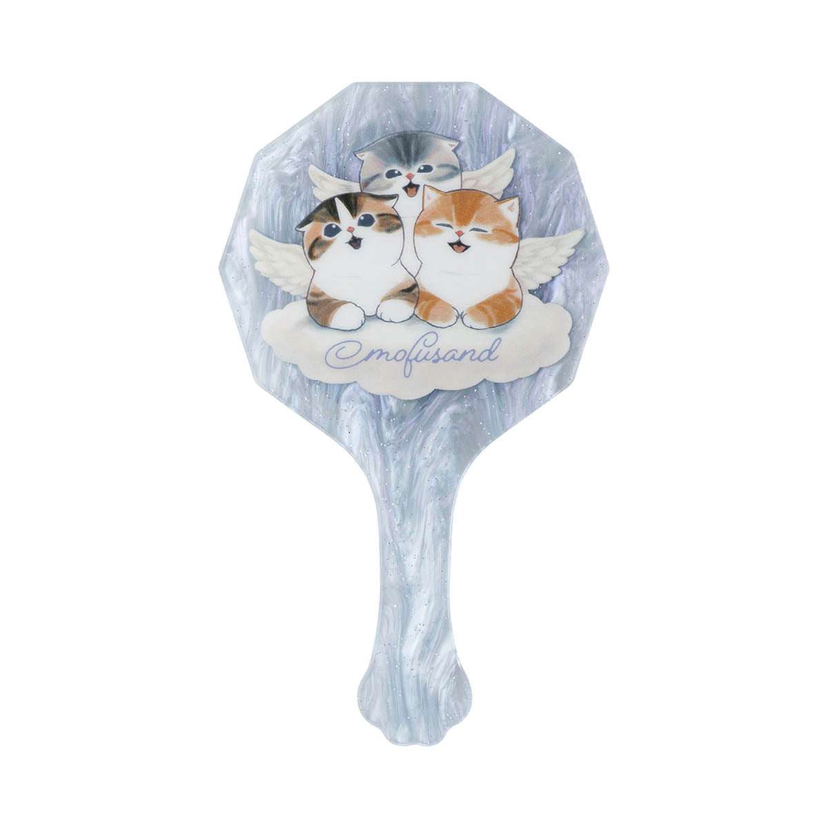 mofusand 丘比特&天使 壓克力迷你手持鏡（好朋友） mofusand キューピッド&エンジェル アクリルミニハンドミラー(にゃかよし！)