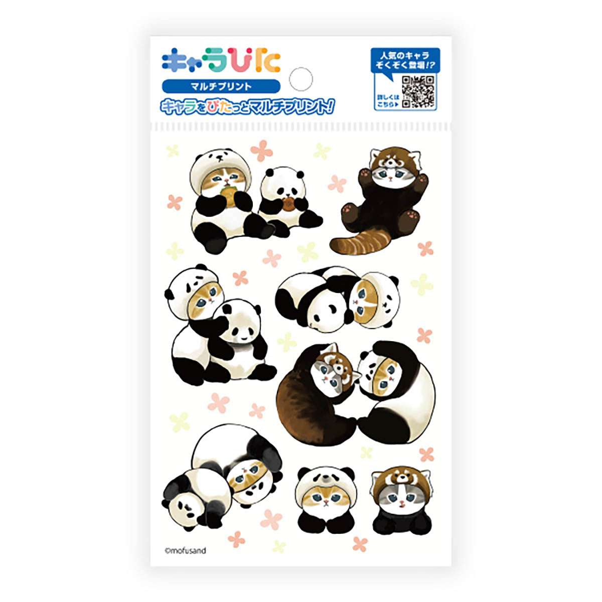 mofusand Charapita多功能貼紙⑤明信片1 mofusand キャラぴた マルチプリントシート⑤はがき1