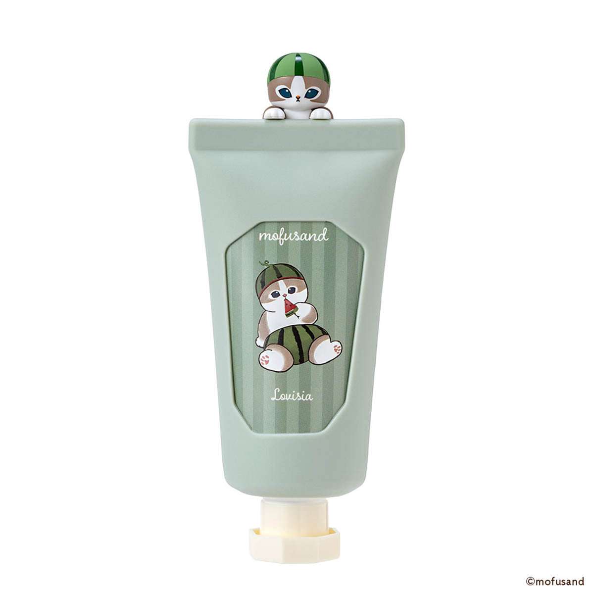 mofusand Lovisia 附帶公仔的護手霜（西瓜貓） mofusand Lovisia マスコットハンドクリーム(スイカにゃん)