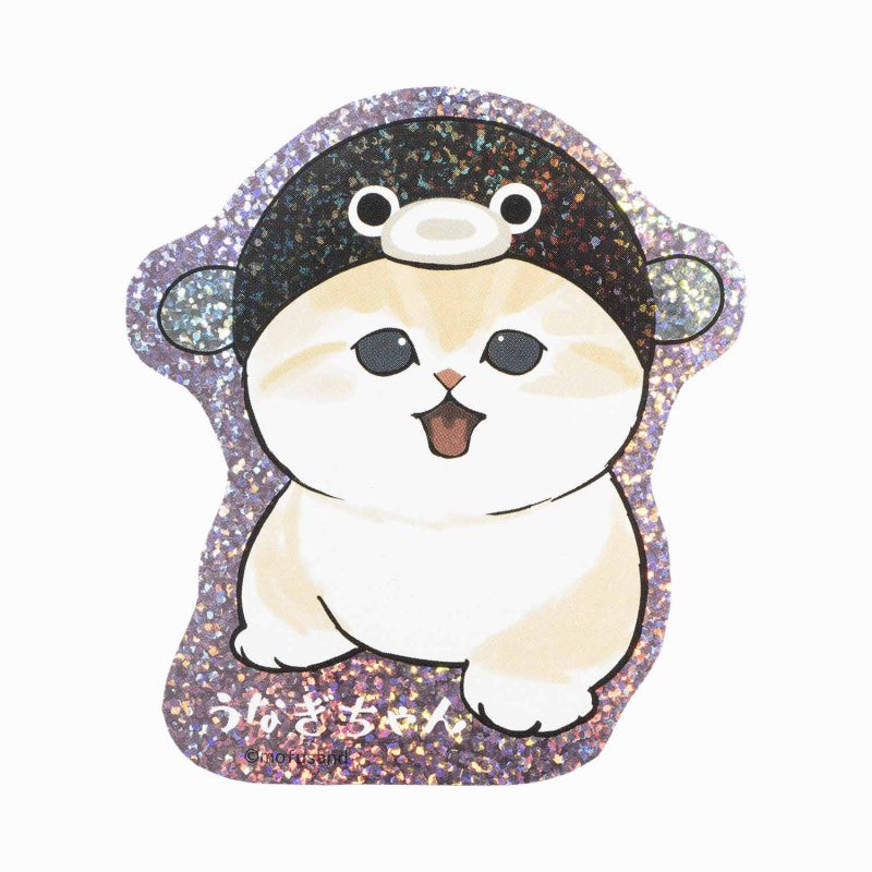 mofusand 可以粘貼在智能手機（unagi -chan）上的全息圖貼紙 mofusand スマホに貼れるサイズのホログラムステッカー(うなぎちゃん)