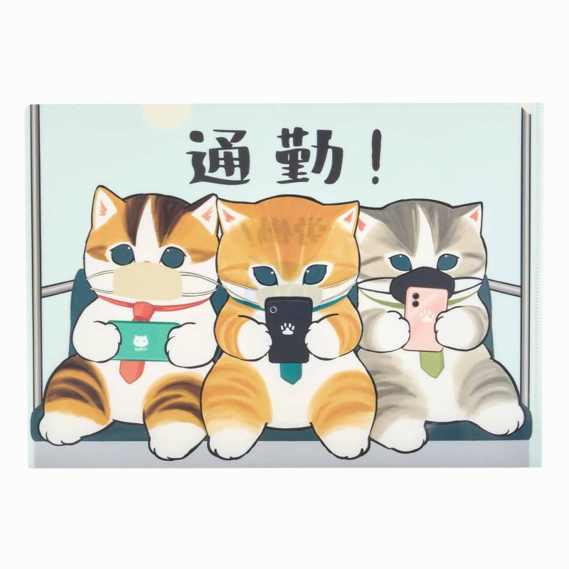 mofusand 工作！薪金Nyan Clear File（通勤Nyan） mofusand はたらく！サラリーにゃん クリアファイル(通勤にゃん)