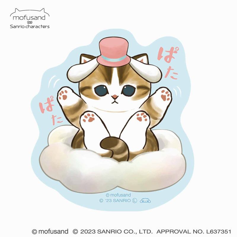 mofusand×三麗鷗 可以粘貼在智能手機（Patapata）上的清晰貼紙 mofusand×サンリオキャラクターズ スマホに貼れるサイズのクリアステッカー(ぱたぱた)