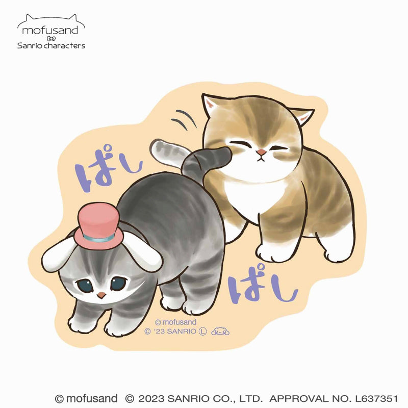 mofusand×三麗鷗 可以粘貼在智能手機（Pashi Pashi）上的清晰貼紙 mofusand×サンリオキャラクターズ スマホに貼れるサイズのクリアステッカー(ぱしぱし)