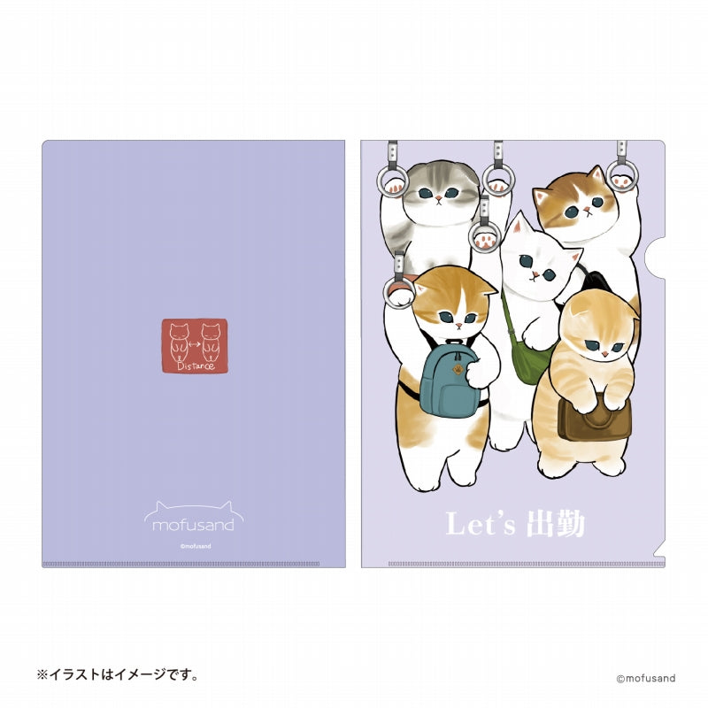 mofusand mofumofu車站清除文件（擁擠的火車） mofusand もふもふステーション クリアファイル(満員電車)