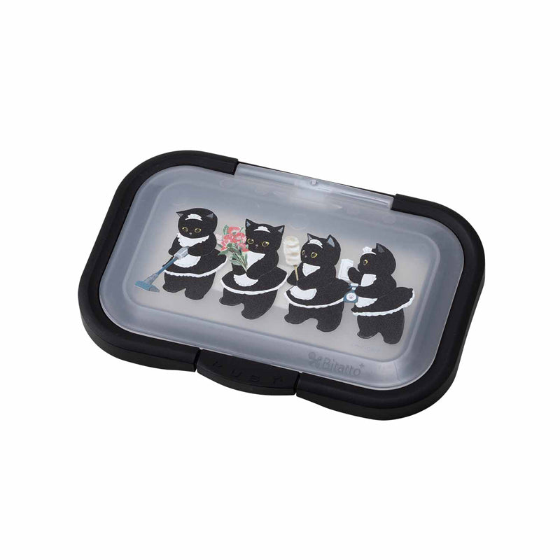 mofusand litat並取下濕片蓋抗菌（黑貓女僕） mofusand ビタット 貼ってはがせるウェットシートのフタ 抗菌(黒猫メイド)