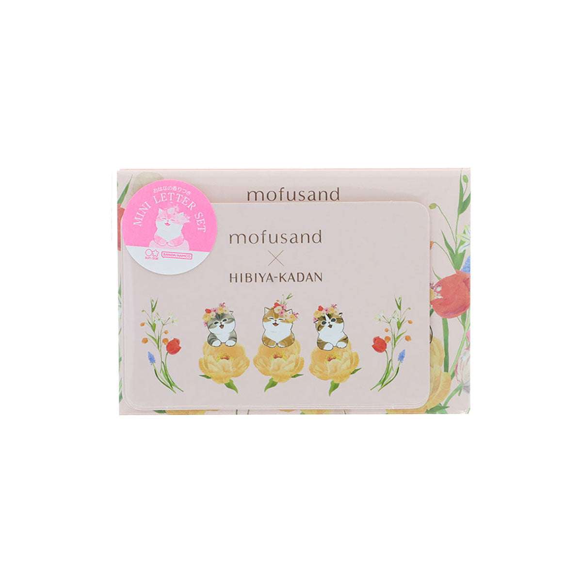 mofusand×日比谷花壇 香味迷你信紙套裝（Bloom） mofusand×日比谷花壇 香り付きミニレターセット(Bloom)