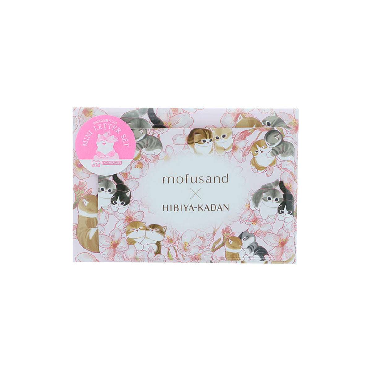 mofusand×日比谷花壇 香味迷你信紙套裝（櫻花） mofusand×日比谷花壇 香り付きミニレターセット(さくら)