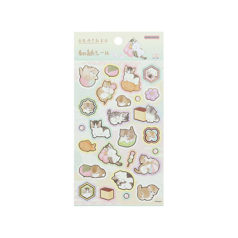 mofusand 和紙貼紙（和菓子） mofusand 和紙シール(和菓子)