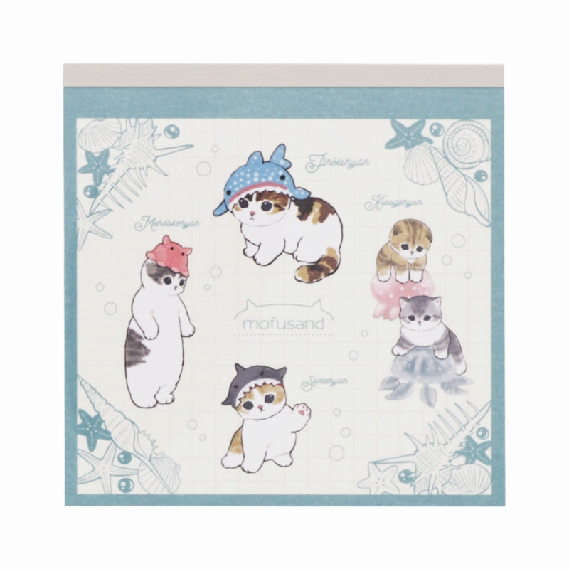 mofusand 正方形備忘錄（海洋生物貓) mofusand スクエアメモ(海の生き物にゃん)