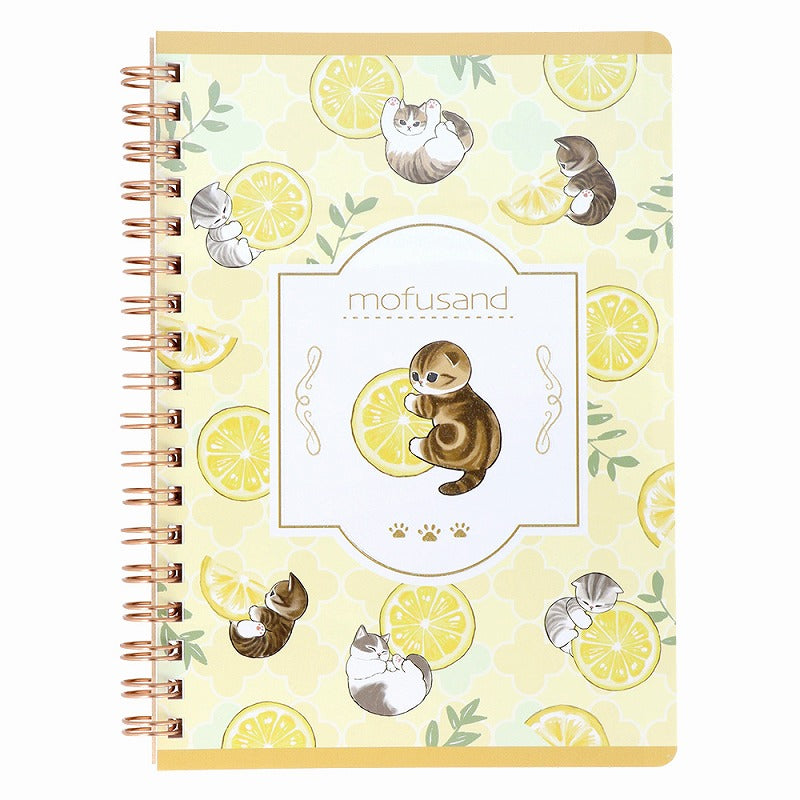 mofusand W Ring Notebook B6（檸檬茶） mofusand WリングノートB6(レモンティー)