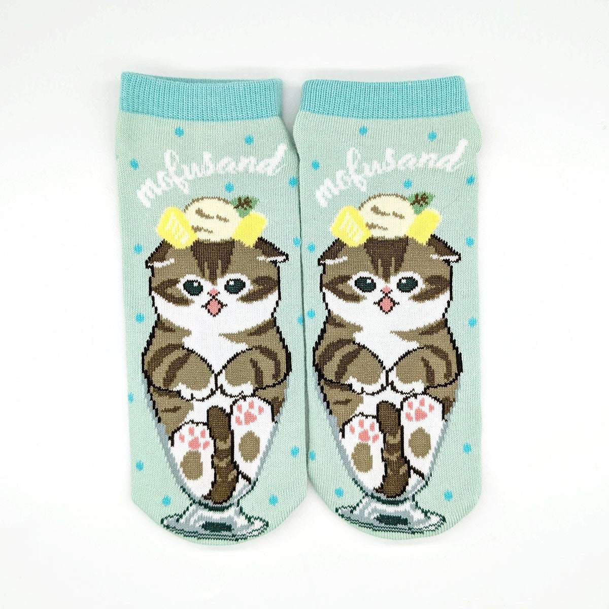 mofusand 短襪（水果芭菲） mofusand フロントソックス(フルーツパフェ)