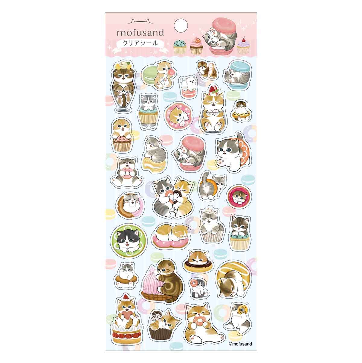 mofusand 透明貼紙⑧ mofusand クリアシール⑧