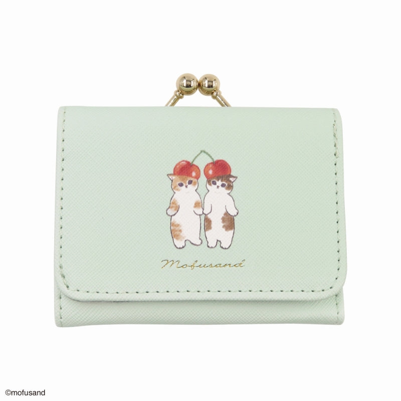 mofusand 緊湊的錢包一點點（水果） mofusand コンパクト財布 ワンポイント(ふるーつ)
