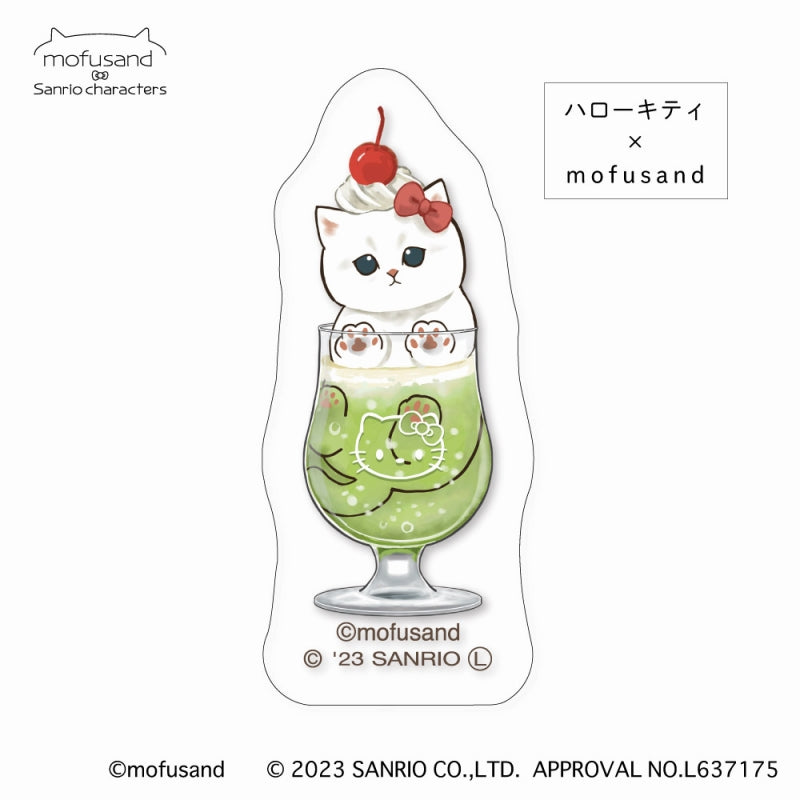mofusand×三麗鷗 玻璃板（Hello Kitty Xmofusand) mofusand×サンリオキャラクターズ グラスシート(ハローキティ×mofusand)