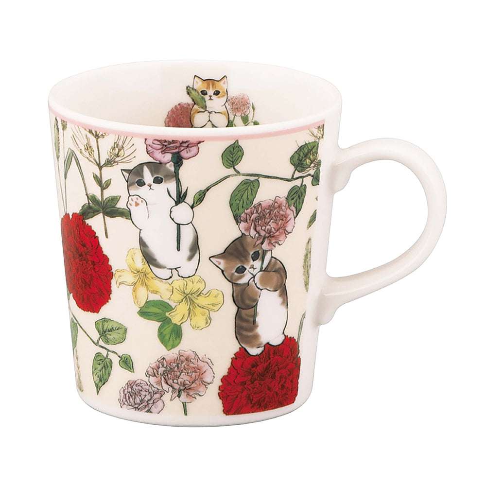 mofusand × 日比谷花壇 馬克杯（米色） mofusand×日比谷花壇 マグ(ベージュ)