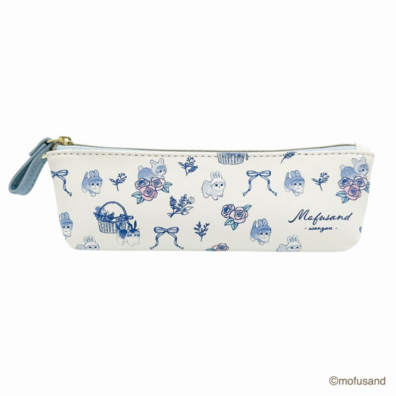 mofusand mofumofu存儲苗條的筆袋（藍色） mofusand もふもふストア スリムペンポーチ(ブルー)