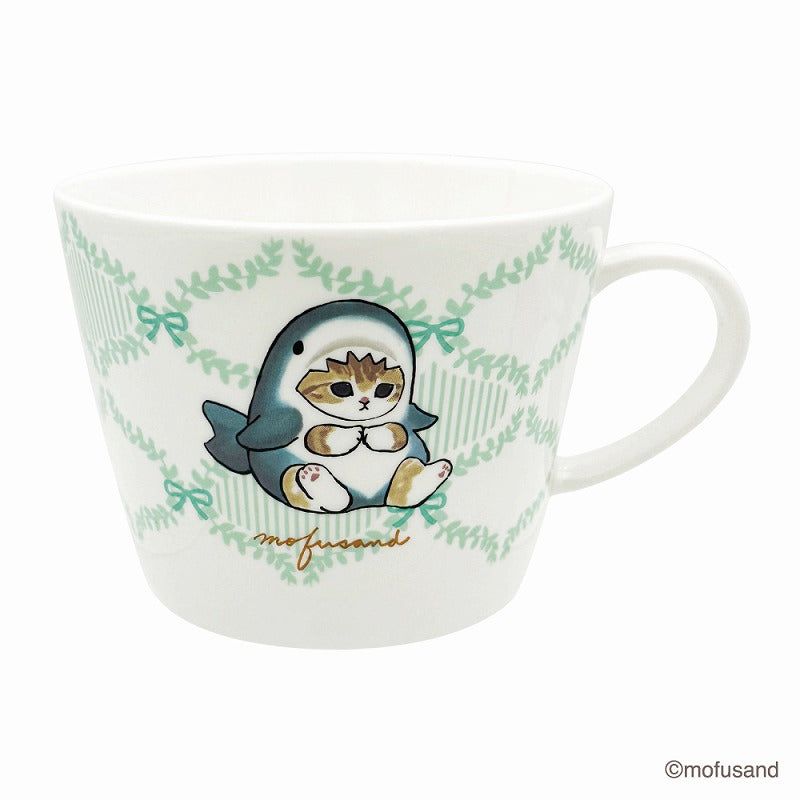 mofusand 大量輕巧的杯子（相同） mofusand 軽量たっぷりマグ(さめ)