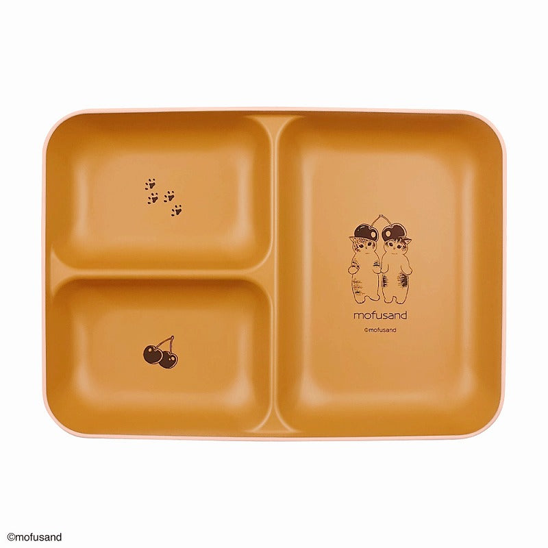 mofusand 正方形的盤子（櫻桃） mofusand スクエアワンプレート(さくらんぼ)