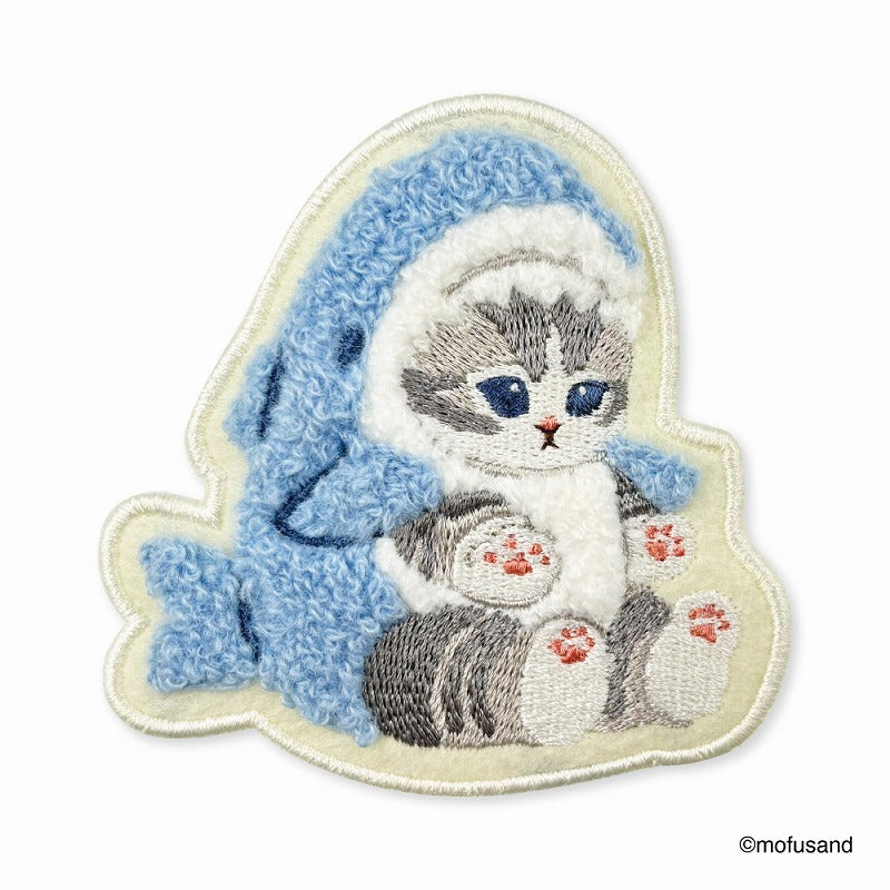 mofusand 薩加拉徽章粉彩 mofusand サガラバッジ パステル(さめ おすわり)