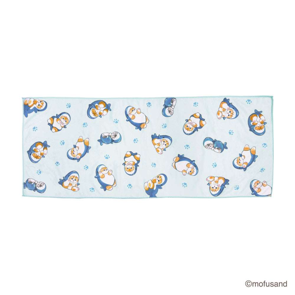 mofusand 速乾毛巾（鯊魚貓） mofusand ファストドライ フェイスタオル(サメにゃん)