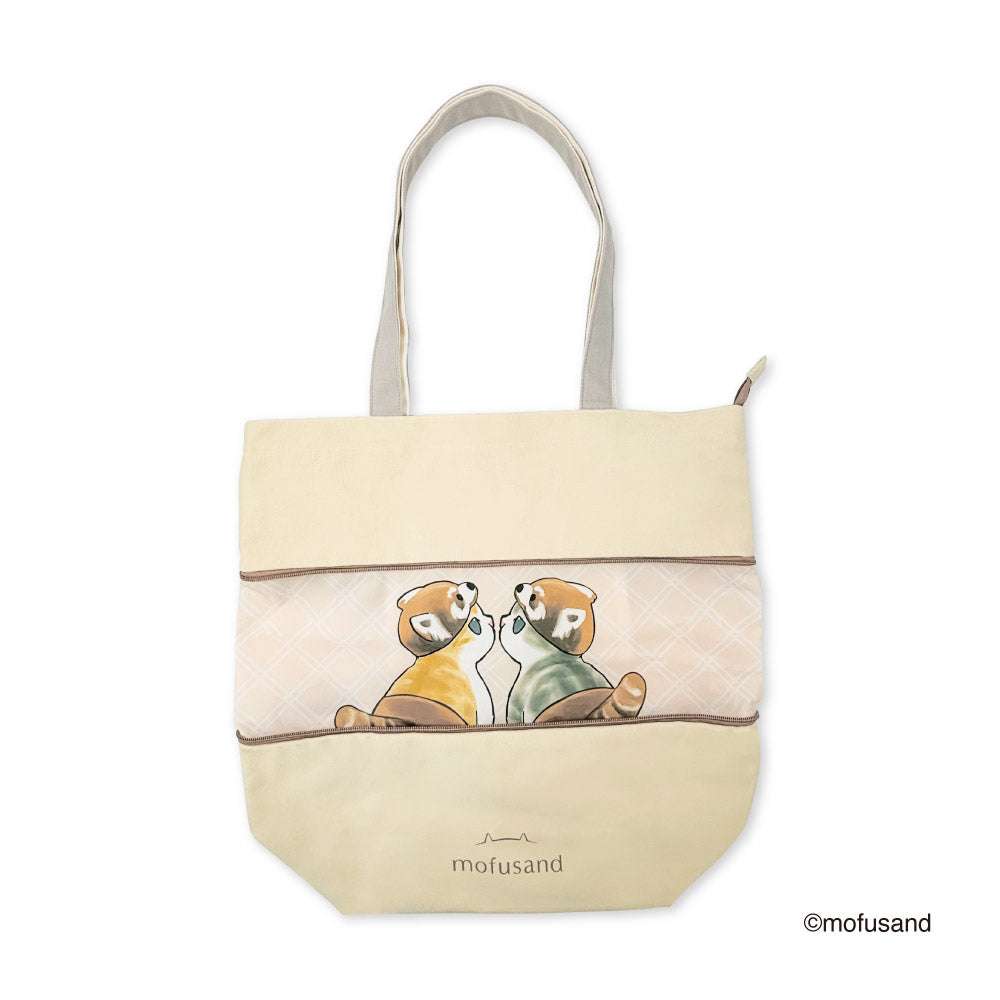 mofusand 可擴展托特包 L（米色） mofusand のびるトートバッグ L(ベージュ)