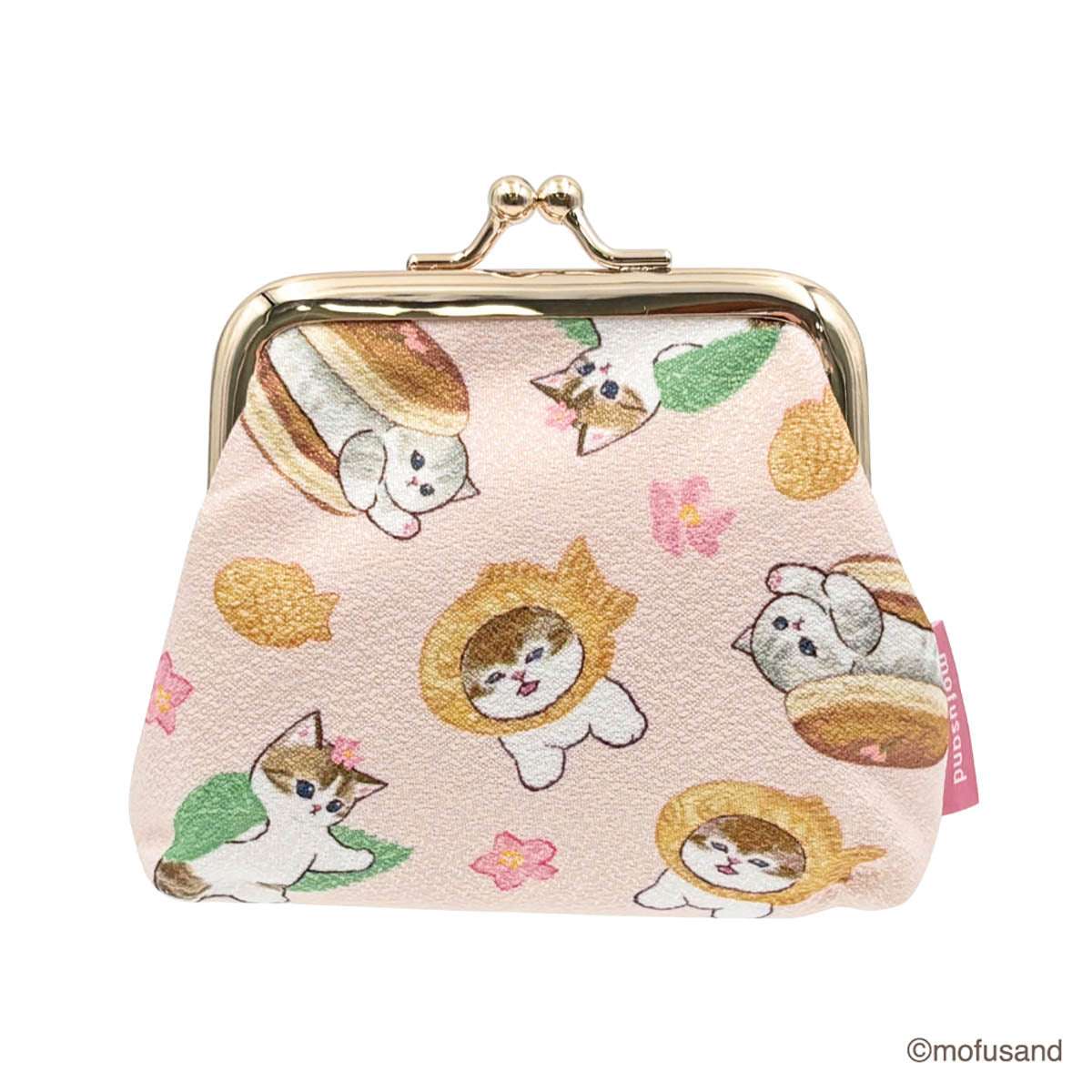 mofusand 迷你口金包 縐綢 (和式點心) mofusand がま口ミニポーチ ちりめん(和菓子)