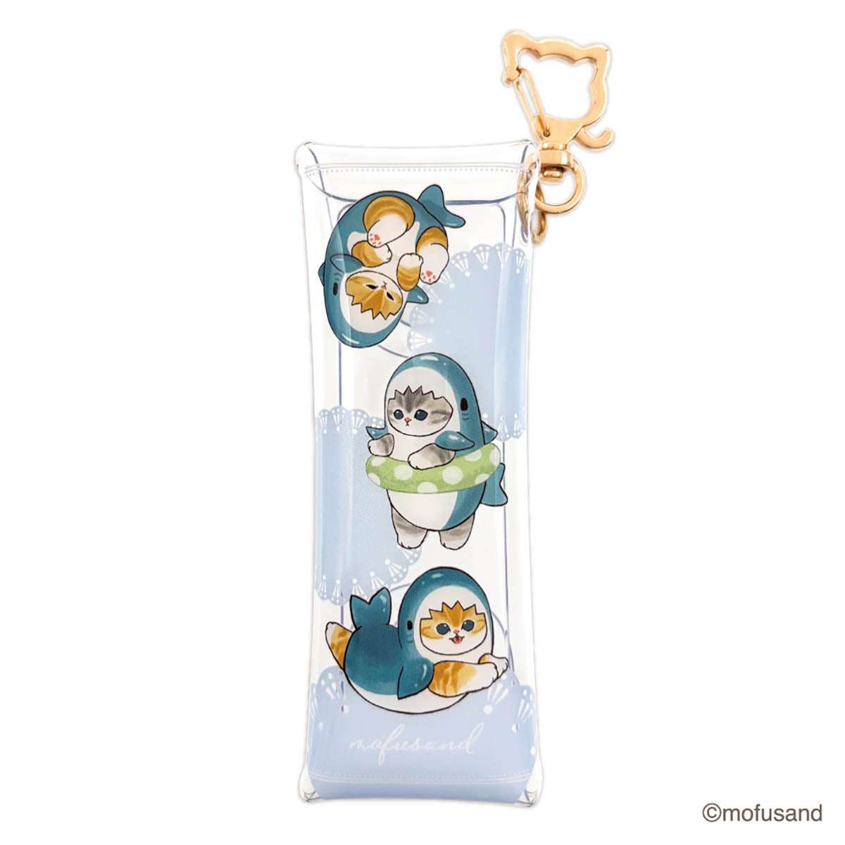mofusand 透明唇膏盒（鯊魚貓） mofusand クリアリップケース(サメにゃん)