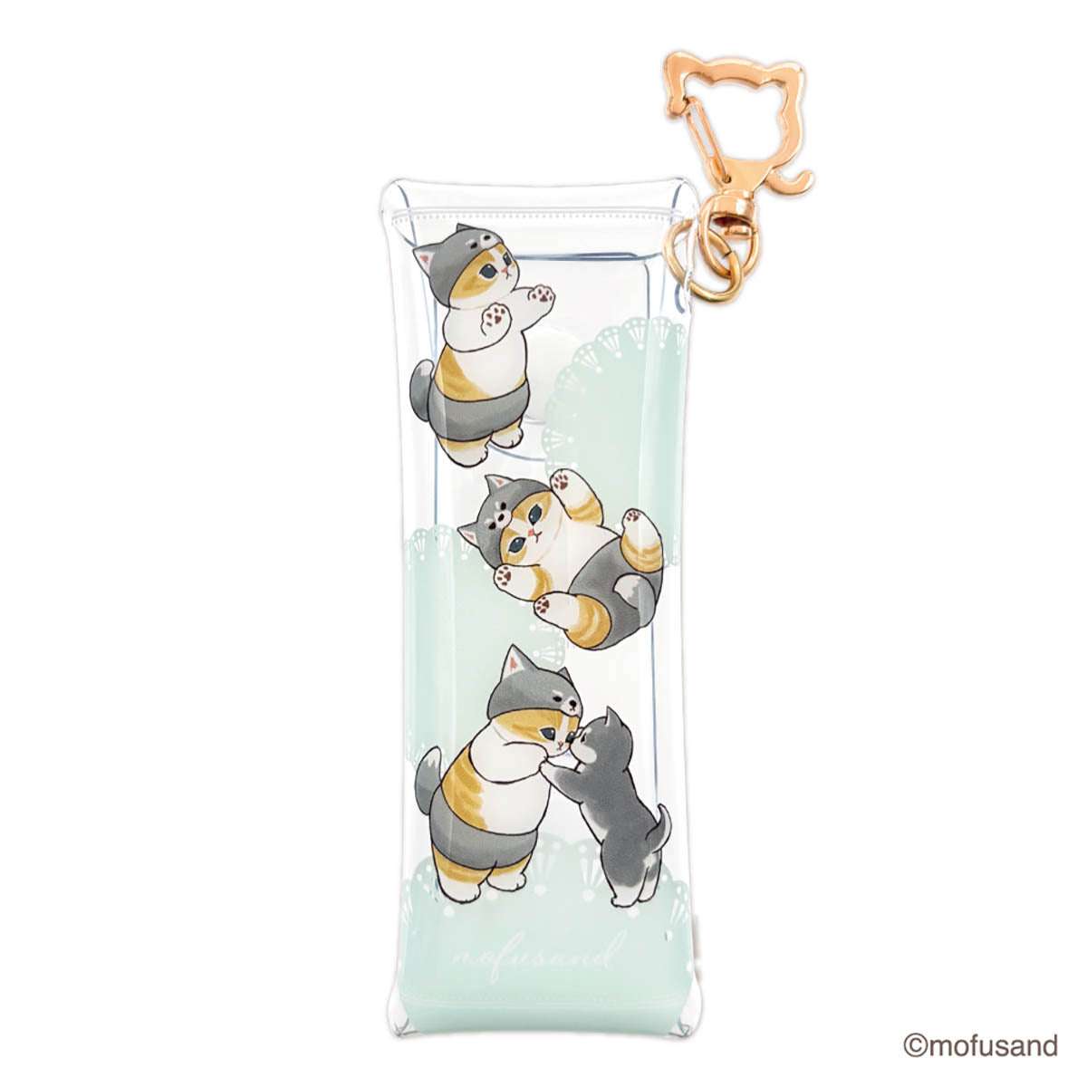 mofusand 透明唇膏盒（狼貓） mofusand クリアリップケース(おおかみにゃん)