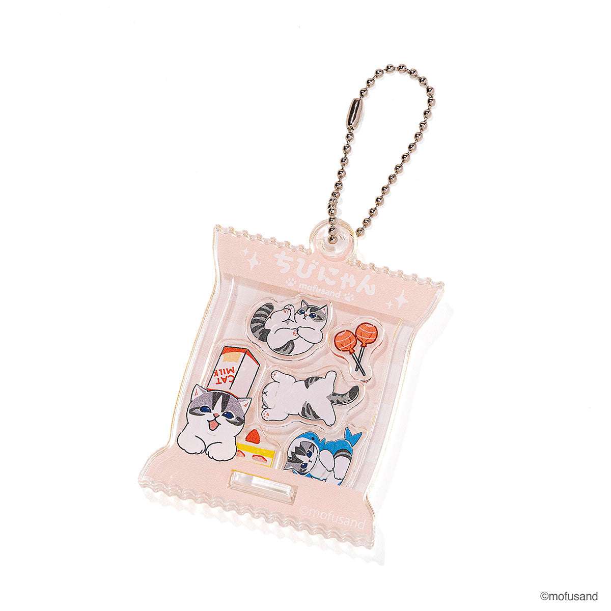mofusand 搖搖壓克力鑰匙圈 小貓 mofusand シャカシャカアクリルキーホルダー ちびにゃん