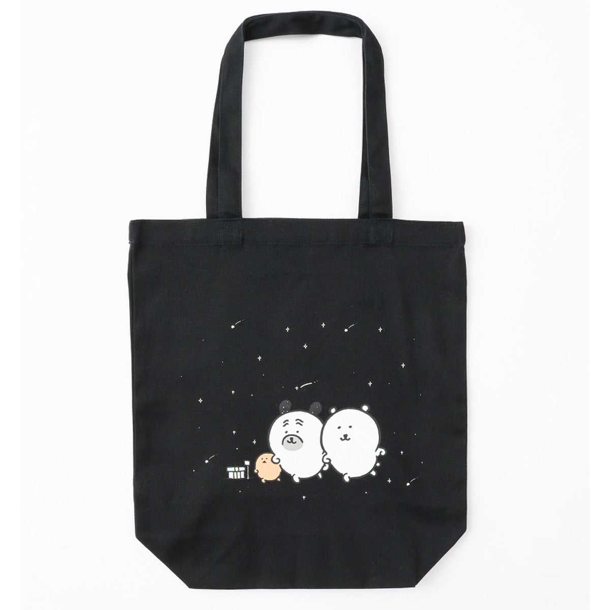 長野角色手提袋夜行走黑色 ナガノキャラクターズ トートバッグ 夜の散歩 ブラック