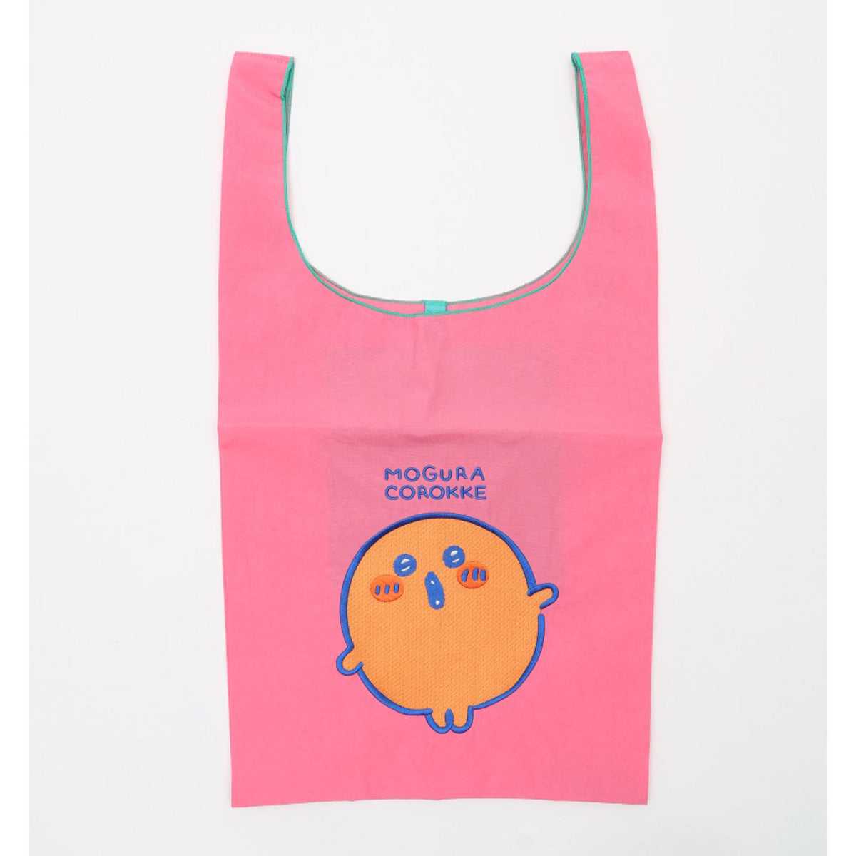 長野角色刺繡生態包莫格拉·科洛克粉紅色 ナガノキャラクターズ 刺繍エコバッグ MOGURA COROKKE ピンク