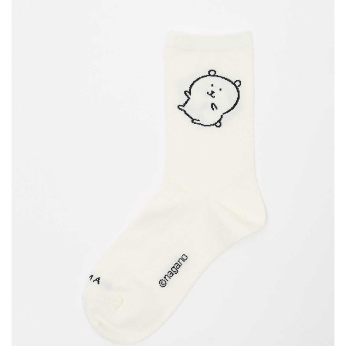 長野角色船員襪子庫瑪·懷特（Kuma White） ナガノキャラクターズ クルーソックス くま ホワイト