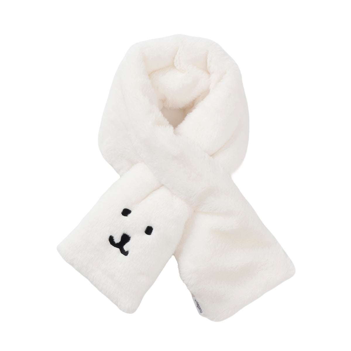 Nagano Characters 毛絨圍巾 自嘲熊臉 白色 ナガノキャラクターズ ファーマフラー くまフェイス ホワイト