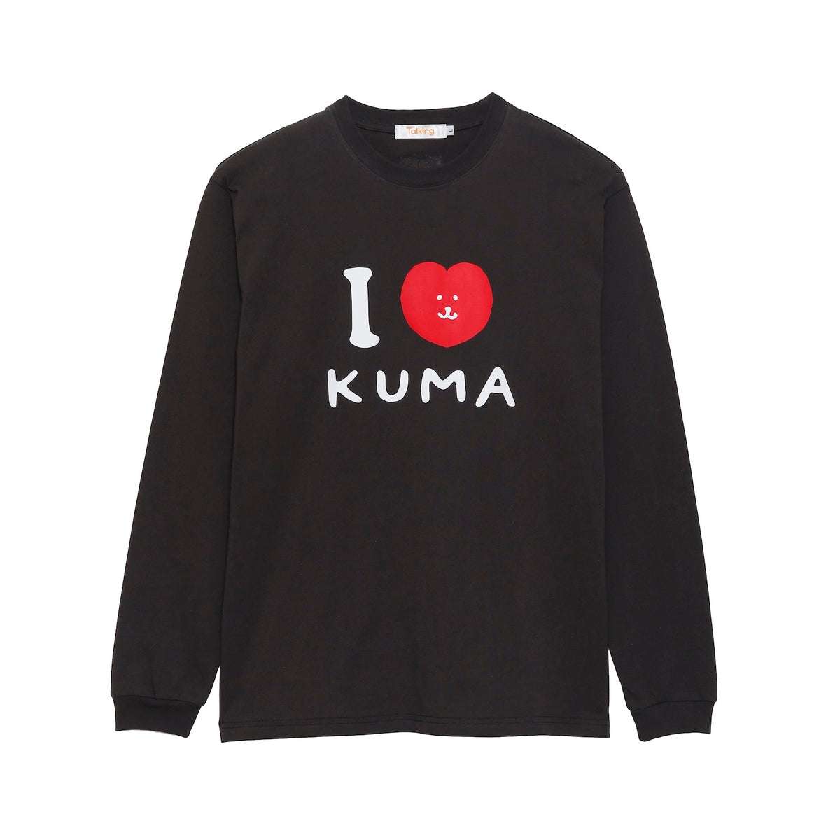 Nagano Characters 長袖T恤 I LOVE KUMA 炭灰色 ナガノキャラクターズ 長袖Tシャツ I LOVE KUMA スミ