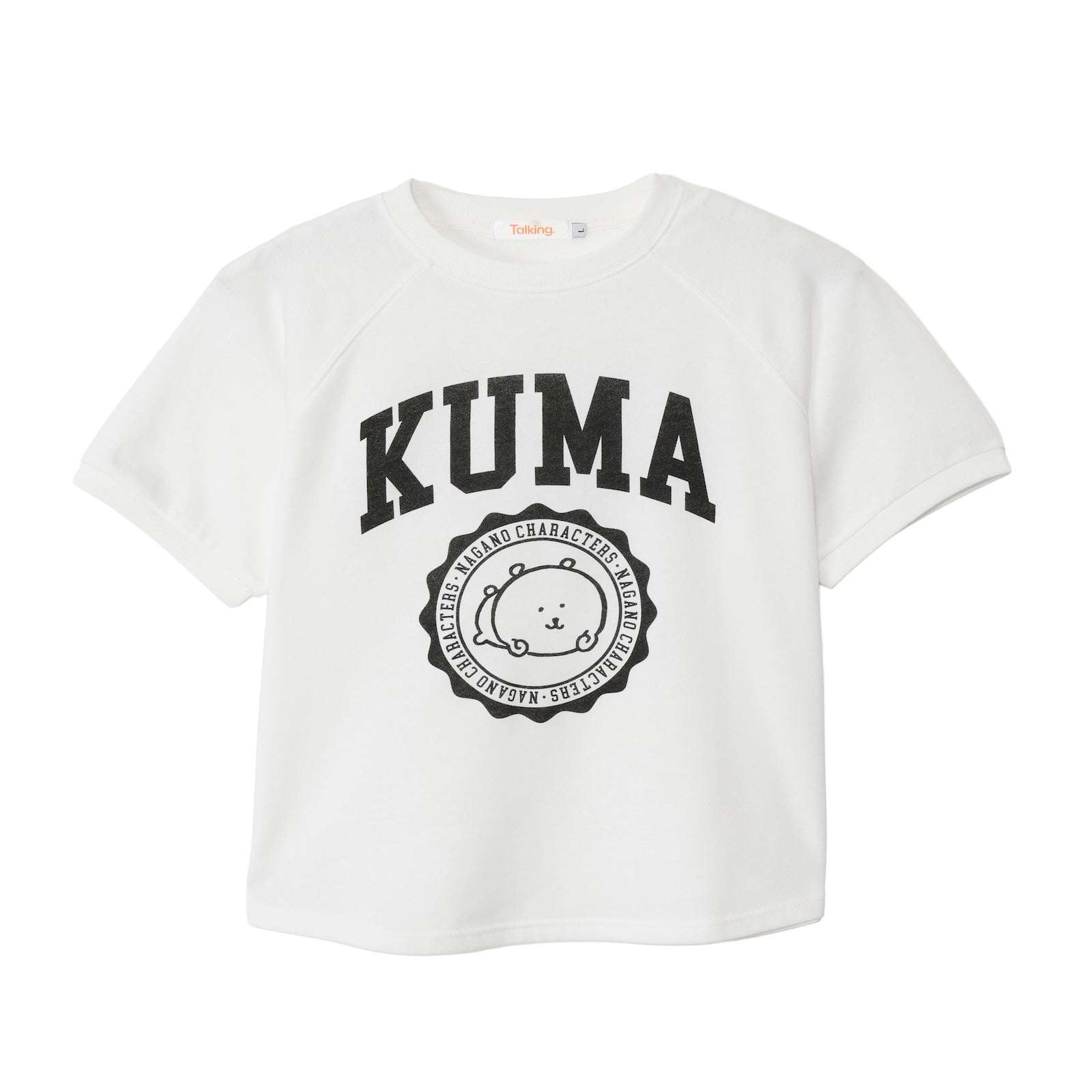 Nagano Characters 學院風T恤 (自嘲熊) 白色 ナガノキャラクターズ Tシャツ カレッジ くま ホワイト