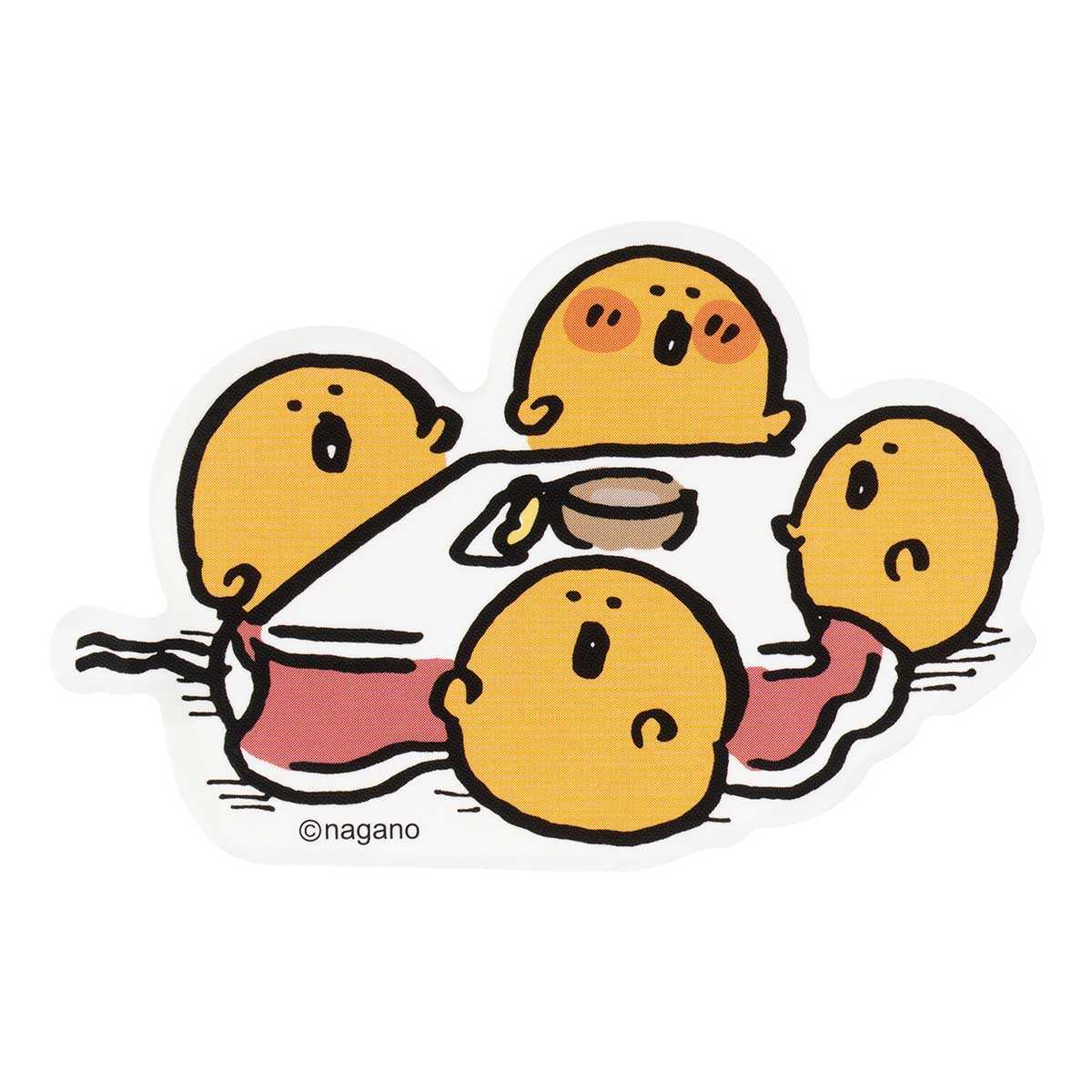 可以粘貼在長野字符智能手機上的大小貼紙（鼴鼠炸丸子 kotatsu） ナガノキャラクターズ スマホに貼れるサイズのステッカー（もぐらコロッケ こたつ）