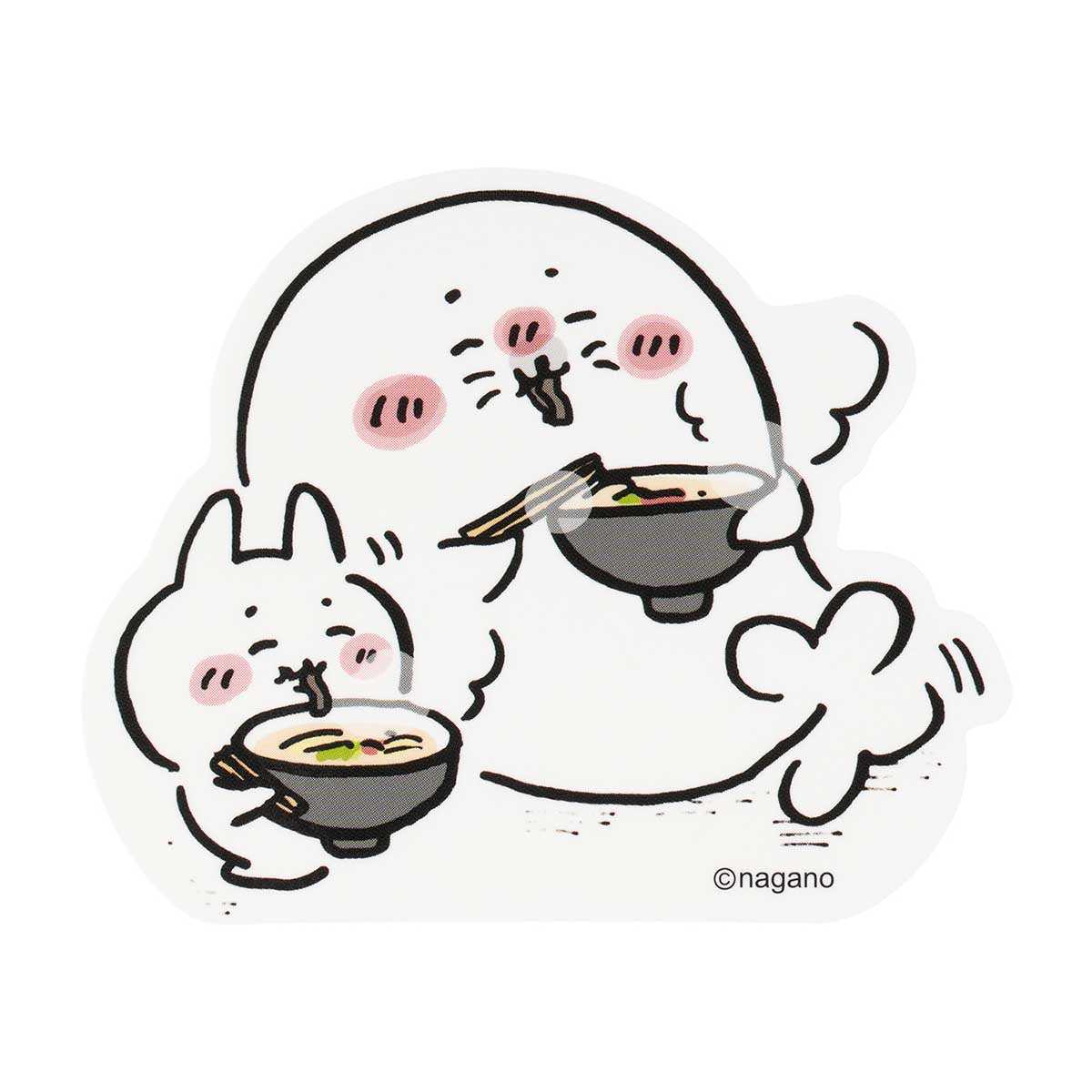 可以粘貼在長野字符智能手機上的大小貼紙（印章和克利昂） ナガノキャラクターズ スマホに貼れるサイズのステッカー（アザラシとクリオネ）