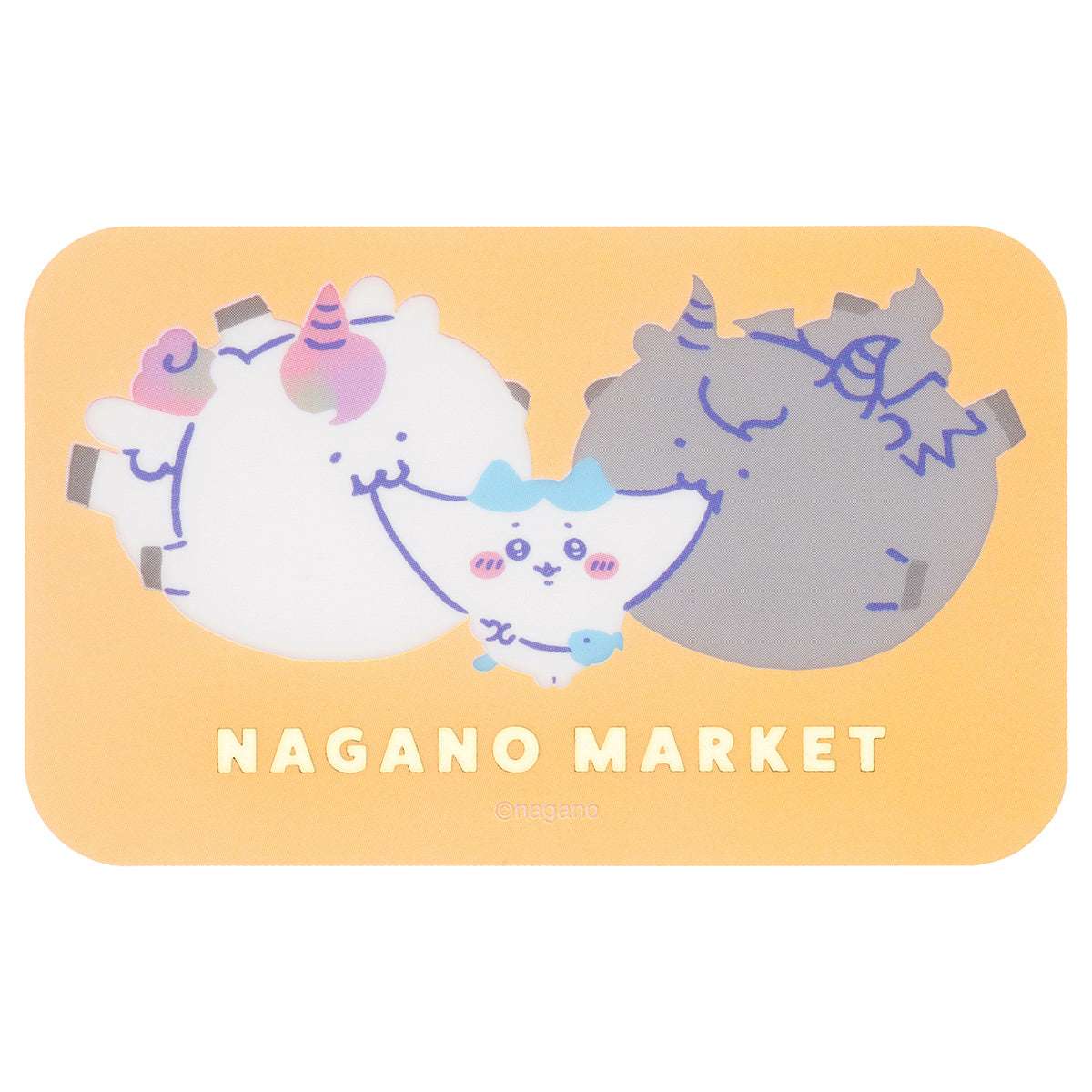 Nagano Characters 貼在智慧型手機上的彩色透明貼紙（橙色） ナガノキャラクターズ カラーなスマホに貼れるサイズのクリアステッカー（オレンジ）