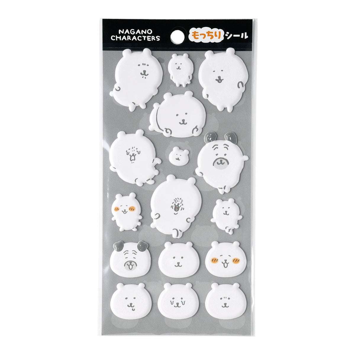 Nagano Characters 立體泡泡貼紙（熊與帕格） ナガノキャラクターズ もっちりシール（くまとパグ）